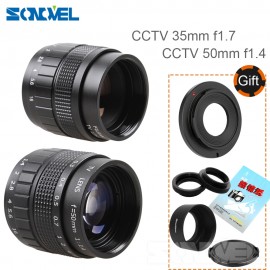 FUJIAN 35mm F1.7 CCTV Movie lens+50mm f1.4 TV Lens C Mount for Sony E Mount Nex-5T Nex-6 Nex-7 Nex-5R A6300 A6100 A6500 A5100
