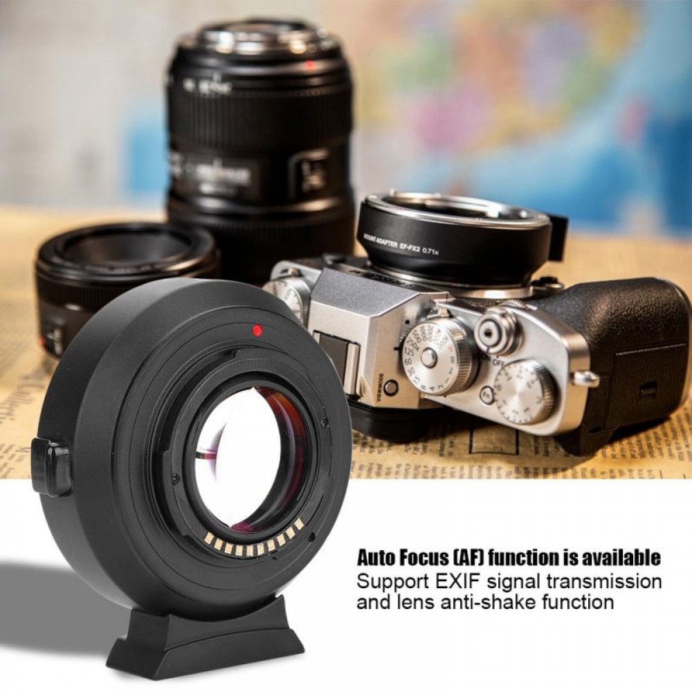 VILTROX EF-FX2 0.71x Auto Focus Mount Adapter for Canon EF/EF-S Lens to FUJIFILM Mirrorless Cam High Quality