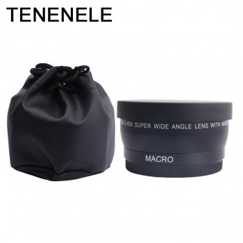 Camera Lens 0.45X 55 58 62 67 72MM Wide Angle Lens with Macro HD Optics Lenses For Canon Nikon Sony Fuji Camera Lens Accessories