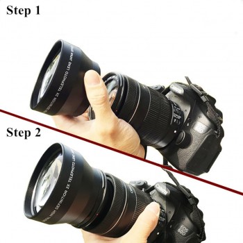 Camera Lens 0.45X 55 58 62 67 72MM Wide Angle Lens with Macro HD Optics Lenses For Canon Nikon Sony Fuji Camera Lens Accessories