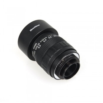 FUJIAN 35mm F1.7 CCTV TV Movie lens+C Mount +Macro ring +Metal lens hood for Canon EOS M M2 M3 M5 M6 M10 M100 Mirrorless Camera