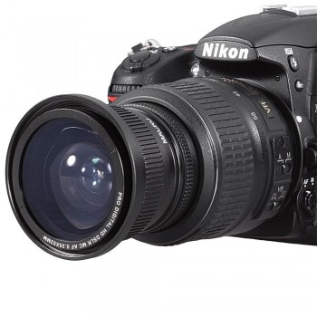 Lightdow 52mm 0.35x Super Wide Angle Lens Lens for Nikon D7200 D7100 D5200 D5100 D5000 D3100 D3200  with 18-55mm Camera Lens