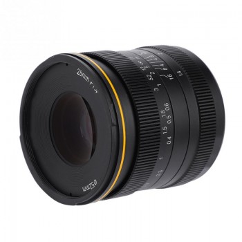 Kamlan 28mm f1.4 Wide Angle APS-C Large Aperture Manual Fo-cus Lens for Mirrorless Cameras