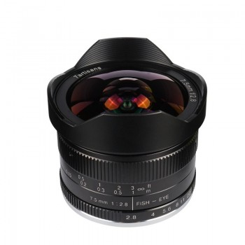 7artisans 7.5mm f2.8 fisheye Fixed Focus lens 180 degree Angle Apply to All Single Series for Fujifilm/Sony E / Olympus Cameras
