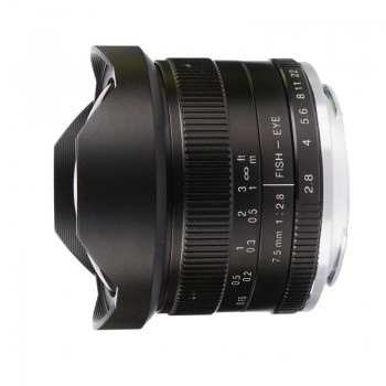 7artisans 7.5mm f2.8 fisheye Fixed Focus lens 180 degree Angle Apply to All Single Series for Fujifilm/Sony E / Olympus Cameras