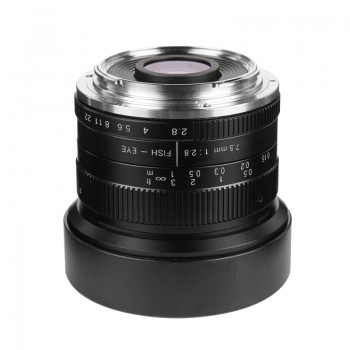 7artisans 7.5mm f2.8 fisheye Fixed Focus lens 180 degree Angle Apply to All Single Series for Fujifilm/Sony E / Olympus Cameras