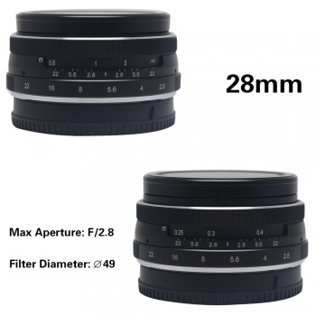 Meike MK-28mm f2.8 large Aperture Manual Multi Coated Focus lens APS-C for Fujifilm Mirrorless cameras X-A1 X-A2 X-E1 X-E2 X-E2S
