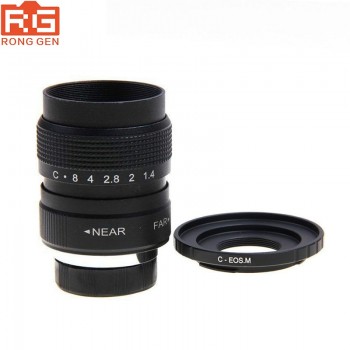 Fujian 25mm F1.4 CCTV Movie TV lens+C-Mount for Canon Mirrorless Camera EOS M M2 M3 M5 M6 M10