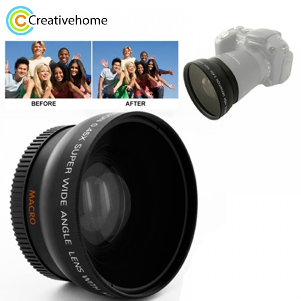 Brand New 0.45X 52mm Wide Angle Lens with Macro for Nikon Coolpix D40/ D60/ D70s/ D3000/ D3100/ D5000