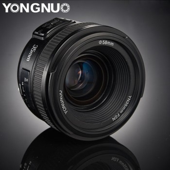 YONGNUO 35mm Lens YN35mm F2.0 AF/MF Fixed Focus F1.8 AF/EF Lens for Canon Nikon F Mount D3200 D3400 D3100 D5300 for DLSR Camera