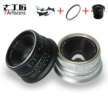 7artisans 25mm f1.8 Prime Lens to All Single Series for E Mount Canon EOS-M Mout/ for Micro 4/3 Cameras A7 A7II A7R A7RII X-A1
