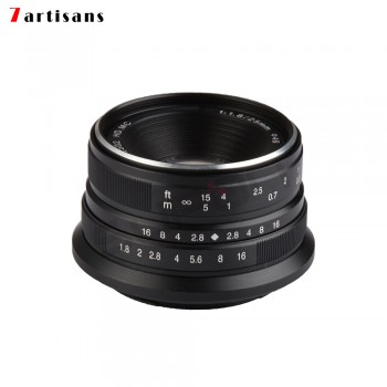 7artisans 25mm f1.8 Prime Lens to All Single Series for E Mount Canon EOS-M Mout/ for Micro 4/3 Cameras A7 A7II A7R A7RII X-A1