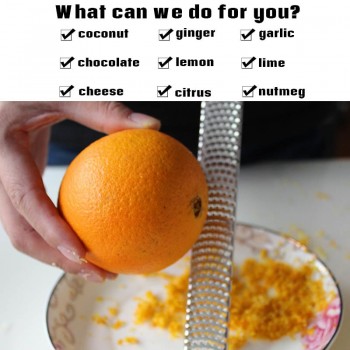 TEENRA Cheese Zester Microplane Stainless Steel Lemon Chocolate Grater Slicer Ginger Citrus Zester Protective Cover Kitchen Tool
