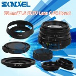 Fujian 35mm F1.6 CCTV Lens C Mount+Lens Hood+Macro ring For Fuji Fujifilm X-E2 X-E1 X-Pro1 X-M1 X-A2 X-A1 X-T1 X100T X-T10