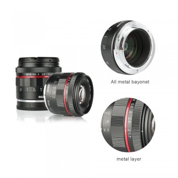 Meike 50mm F1.7 Manual Focus Lens for Sony Full Frame E-mount Mirrorless Camera A6300 A6000 A6500 NEX3 NEX7 A7 A7II A7RIII