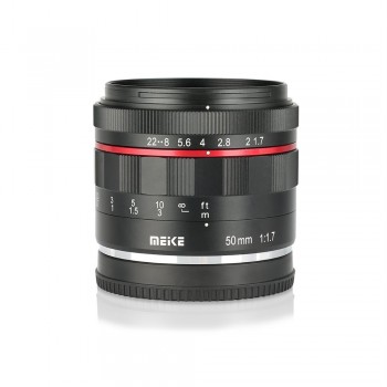 Meike 50mm F1.7 Manual Focus Lens for Sony Full Frame E-mount Mirrorless Camera A6300 A6000 A6500 NEX3 NEX7 A7 A7II A7RIII