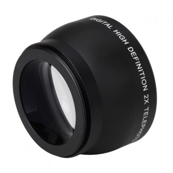 TOP 52mm 2X Magnification Telephoto Lens for Nikon AF-S 18-55mm 55-200mm Lens Camera