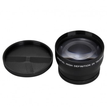 TOP 52mm 2X Magnification Telephoto Lens for Nikon AF-S 18-55mm 55-200mm Lens Camera