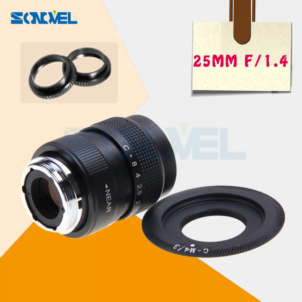 25mm F1.4 CCTV TV Movie lens+C Mount for Olympus Micro 4/3 m4/3 EP1 EP2 EP3 EP5 EPL1 EPL2 EPL3 EPL5 EPM1 OM-D EM5 EM10 C-M4/3
