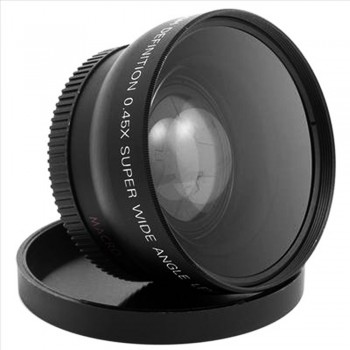 Professional 52MM 0.45 x Wide Angle Macro Lens for Nikon D3200 D3100 D5200 D5100 Black Super Wide Angle