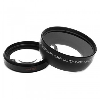 Professional 52MM 0.45 x Wide Angle Macro Lens for Nikon D3200 D3100 D5200 D5100 Black Super Wide Angle