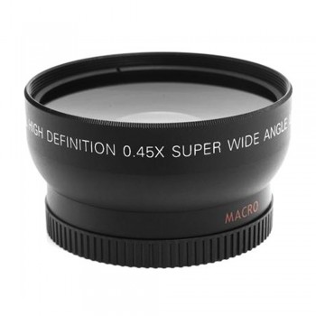 Professional 52MM 0.45 x Wide Angle Macro Lens for Nikon D3200 D3100 D5200 D5100 Black Super Wide Angle