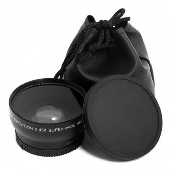 Professional 52MM 0.45 x Wide Angle Macro Lens for Nikon D3200 D3100 D5200 D5100 Black Super Wide Angle