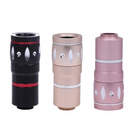 Universal 10X Zoom  16 Degree Clip-On Aluminum Telephoto Manual Focus Camera Lens Phone Lens  For Various Smart Phone FW1S