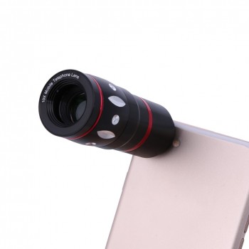 Universal 10X Zoom  16 Degree Clip-On Aluminum Telephoto Manual Focus Camera Lens Phone Lens  For Various Smart Phone FW1S