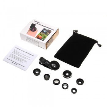 MEMTEQ 8 in 1 Clip-on Cell Phone Lens camera lens,Super Fisheye + Wide Angle + Macro Camera Lens + EXT barlow 2X +CPL polarizer