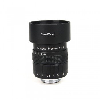 50mm CCTV F1.4 TV Movie lens+C Mount+Macro ring+lens hood for Sony E Mount NEX-5C NEX-5N NEX-C3 NEX-5 NEX-3 A6500 A6300 A6100