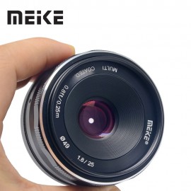 Meike 25mm F1.8 Large Aperture Wide Angle Lens Manual Focus Lens for Panasonic Olympus M4/3-mount Mirrorless Cameras with APS-C