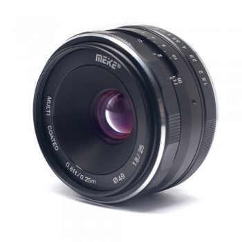 Meike 25mm F1.8 Large Aperture Wide Angle Lens Manual Focus Lens for Panasonic Olympus M4/3-mount Mirrorless Cameras with APS-C