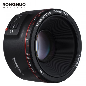 YONGNUO YN50mm F1.8 II Lens AF/MF Standard Prime Large Aperture Auto Focus Bokeh Effect Lens for Canon EOS 70D 5D2 5D3 600D