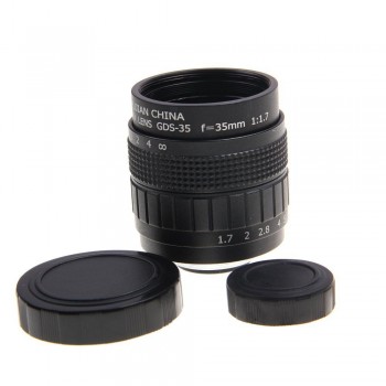 Fujian CCTV 35mm f1.7 Lens + C-FX Mount Ring for Fuji Fujifilm X-A2 X-A1 X-T1 X-T2 X-T10 X-TX-20 E1 X-E2 X-1M X-Pro1 X-Pro2