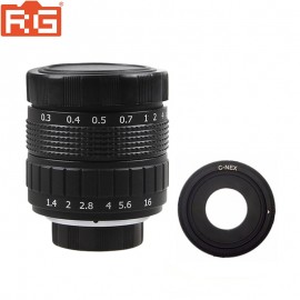 Fujian 50mm F1.4 CCTV TV Movie lens+C-NEX Mount for SONY E Mount NEX3 NEX6 NEX7 A6500 A6300 A6000 A5000