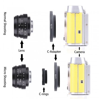 NEW 35mm F1.6 CCTV Lens C Mount For Kodak S-1 YI M1 APS-C Mirrorless Digital Camera