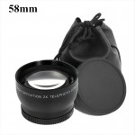 58mm Telephoto Lens 2.0X 58 2X Optical Tele Lenses Bag Cap 62mm  for Canon EOS 350D 400D 450D 500D 1000D 550D 600D 1100D 1pcs