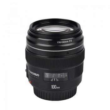 OUTMIX NEW Yongnuo 100mm Medium Telephoto Prime YN100mm F2 Lens for Cano* EOS Rebel Camera AF MF