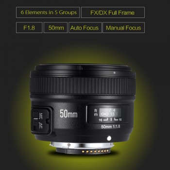 YongNuo YN50mm Camera Lens F1.8 Large Aperture AF Auto Focus FX DX Full Frame Lens for Nikon
