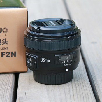 Ulanzi Yongnuo YN35mm F2N Lens Wide-angle Large Aperture Fixed Auto Focus Lens for Nikon D7100 D3200 D3300 D3100 D5100 D90