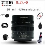 7artisans 55mm F1.4 M43 Prime Lens to Single Series for Sony E Mount for Canon EOS-M Mount Cameras A6000 A6300 A6500 M1 M2 M5 M6