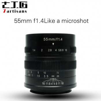 7artisans 55mm F1.4 M43 Prime Lens to Single Series for Sony E Mount for Canon EOS-M Mount Cameras A6000 A6300 A6500 M1 M2 M5 M6