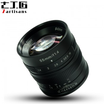 7artisans 55mm F1.4 M43 Prime Lens to Single Series for Sony E Mount for Canon EOS-M Mount Cameras A6000 A6300 A6500 M1 M2 M5 M6