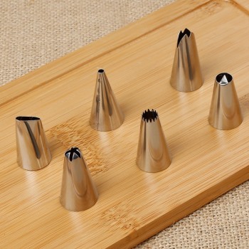 8Pcs/Set Stainless Steel Pastry Nozzles for Cream with Pastry Bag Cake Decorating Icing Piping Confectionery Baking Tools Set