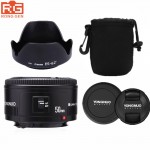YONGNUO YN 50MM F1.8 Large Aperture Auto Focus Lens For Canon EF Mount EOS Camer+Lens Bag+Lens Hood ES-62II