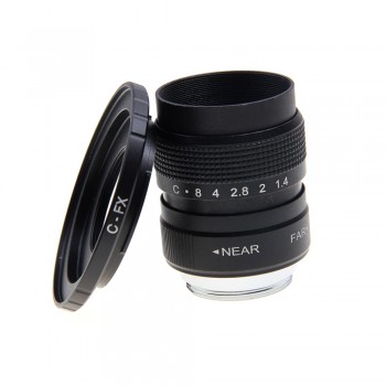 Fujian 3in1 25mm F1.4 35mm f1.7 50mm Movie CCTV Lens C-FX Mount Ring KIT for Fuji Fujifilm X-E2 X-E1 X-Pro1 X-M1 X-A2 X-A1 X-T1