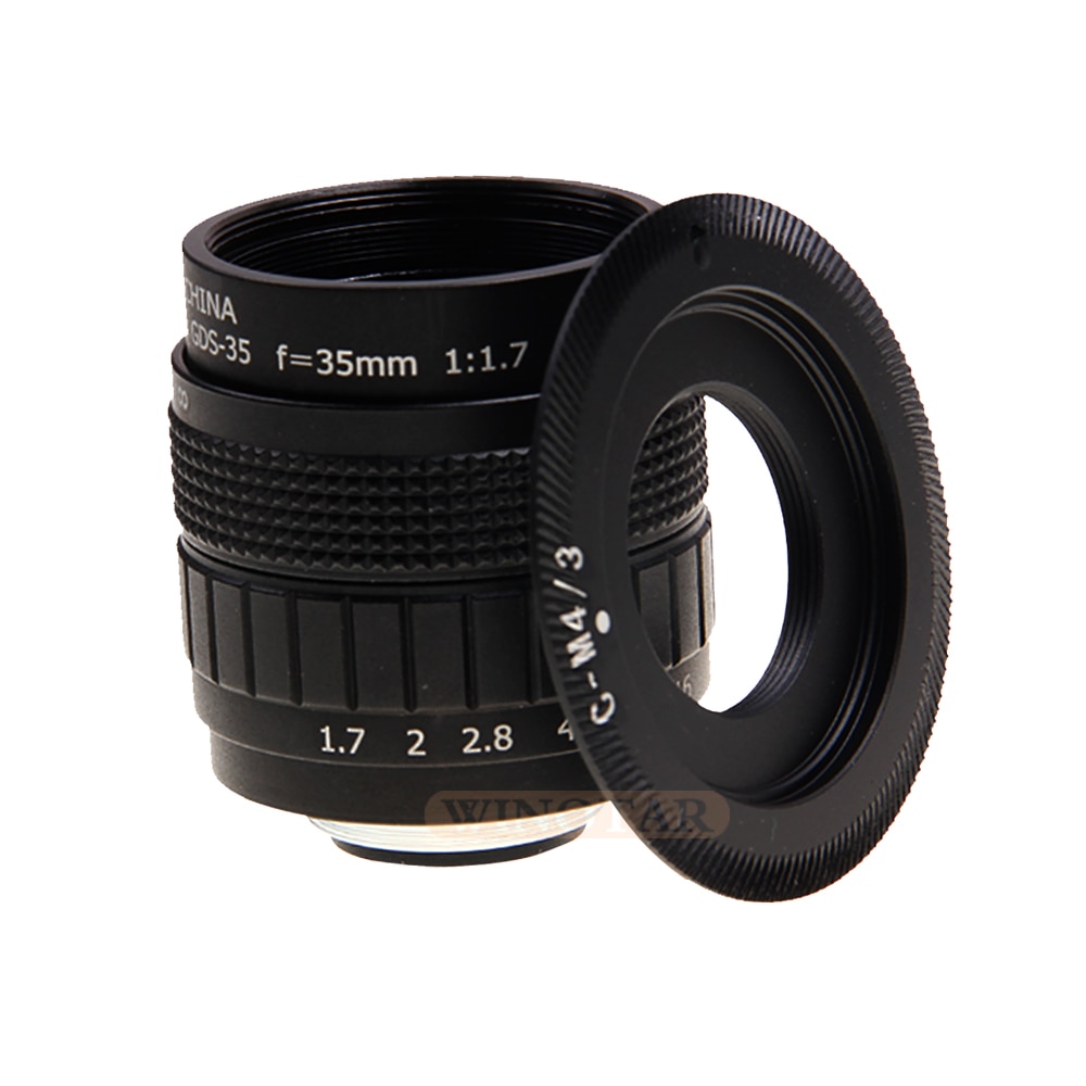 Fujian 35mm F1.7 CCTV TV lens + C Mount for Micro 4/3 m4/3 Panasonic GH5 GH4 GH3 GF3 GF5 GF6 GF7 GF9 G3 G5 GX1 GX7 GX8 GX85 G7H