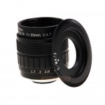 Fujian 35mm F1.7 CCTV TV lens + C Mount for Micro 4/3 m4/3 Panasonic GH5 GH4 GH3 GF3 GF5 GF6 GF7 GF9 G3 G5 GX1 GX7 GX8 GX85 G7H