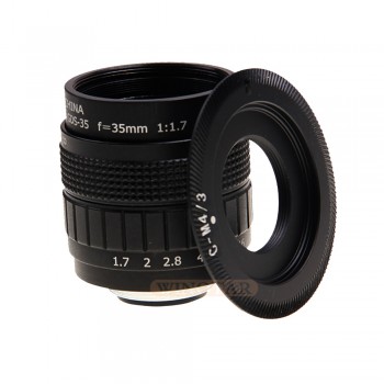 Fujian 35mm F1.7 CCTV TV lens + C Mount for Micro 4/3 m4/3 Panasonic GH5 GH4 GH3 GF3 GF5 GF6 GF7 GF9 G3 G5 GX1 GX7 GX8 GX85 G7H